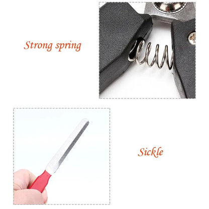 Professional Stainless Steel Pet Nail Clippers for Large Dogs and Cats - Multifunctional Grooming Scissors