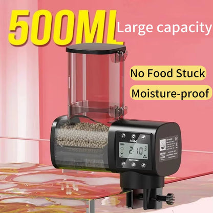 Intelligent Automatic Fish Feeder with Digital Timing Control for Aquariums