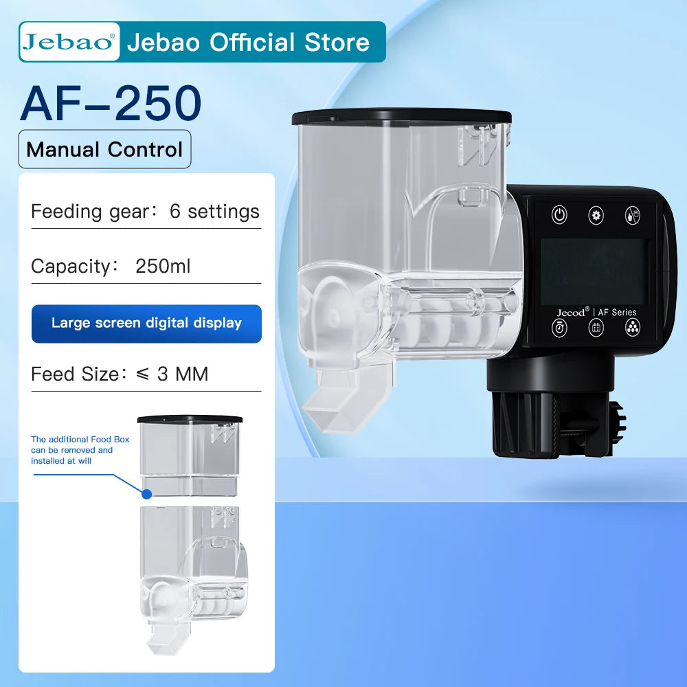 Jecod Intelligent Automatic Fish Tank Feeder with Digital Timer - Aquarium Feeding Accessory