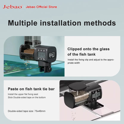 Jecod Intelligent Automatic Fish Tank Feeder with Digital Timer - Aquarium Feeding Accessory
