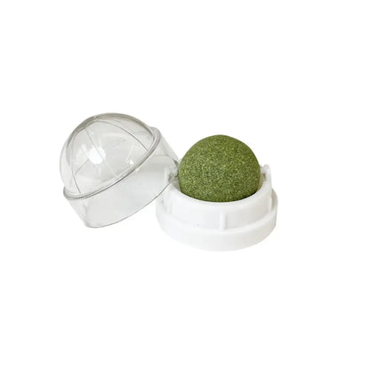 Natural Catnip Wall-Mounted Ball Toy and Scratcher for Cats - Promotes Digestion and Provides Healthy Treats