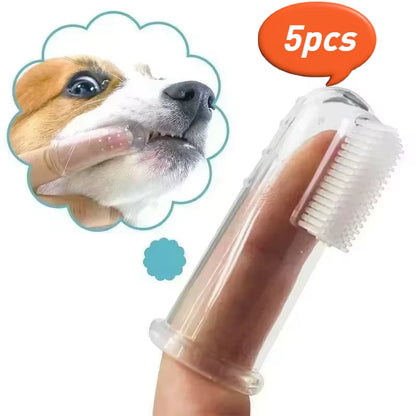 Premium Soft Pet Finger Toothbrush for Dogs - Oral Care Tool for Bad Breath and Tartar Removal