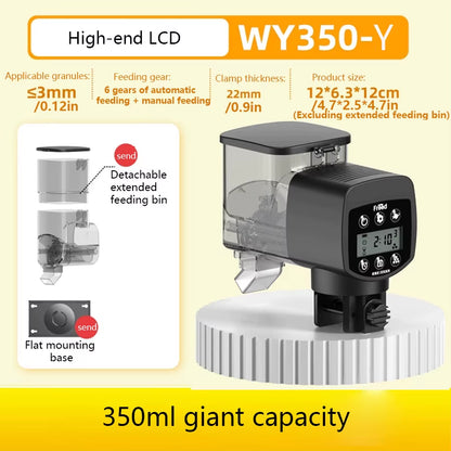 Intelligent Automatic Fish Feeder with Digital Timing Control for Aquariums