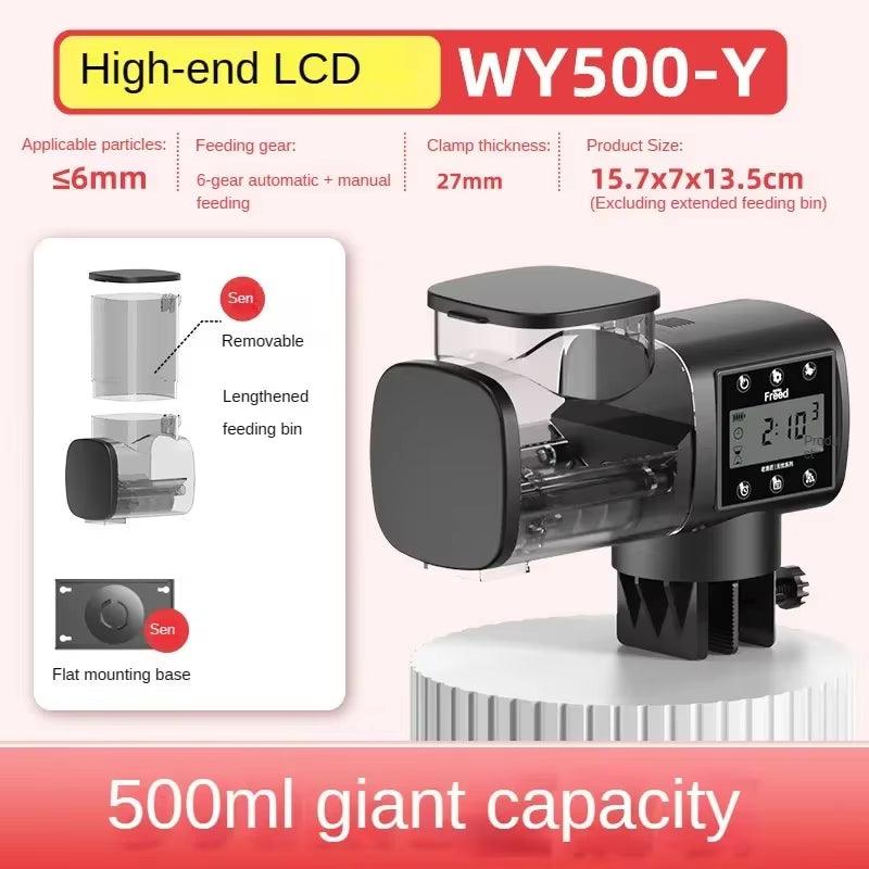 Intelligent Automatic Fish Feeder with Digital Timing Control for Aquariums