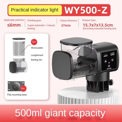 Intelligent Automatic Fish Feeder with Digital Timing Control for Aquariums