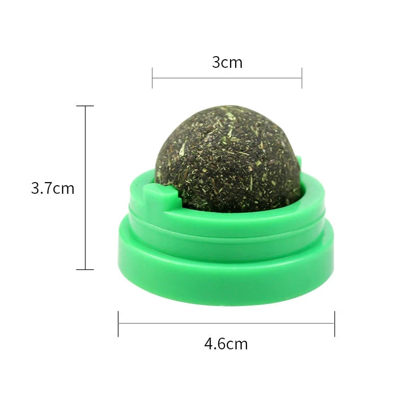Natural Catnip Wall-Mounted Ball Toy and Scratcher for Cats - Promotes Digestion and Provides Healthy Treats