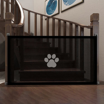 Dog Safety Enclosure Mesh Gate with 4 Hooks for Indoor and Outdoor Use