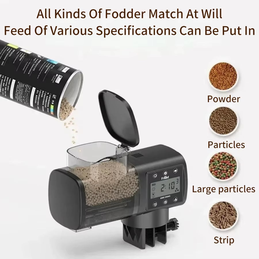 Intelligent Automatic Fish Feeder with Digital Timing Control for Aquariums