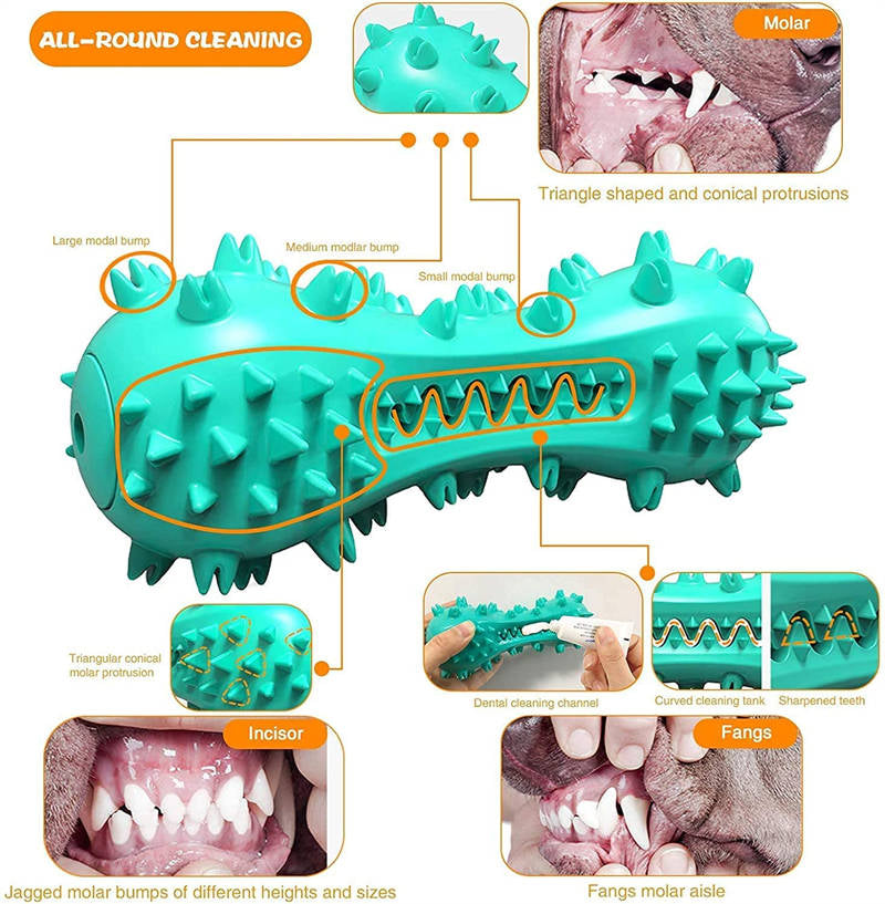 Rubber Molar Stick Chew Toys for Aggressive Dogs - Oral Health Cleaning Solution