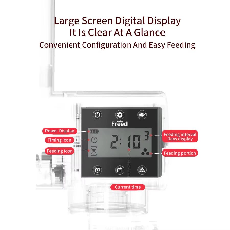 Intelligent Automatic Fish Feeder with Digital Timing Control for Aquariums